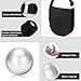 Zealor 8 lbs Iron Shot Put Ball with Carrier Bag Set 2 Large Pockets Shotput Discus Pouch Adjustable Carrying Strap for High School Track & Field Competition Athletic Throwing Training, Black