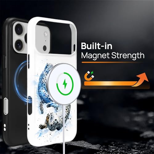 Coque iPhone 17 Pro Max MagSafe haut de gamme léopard des neiges - 5