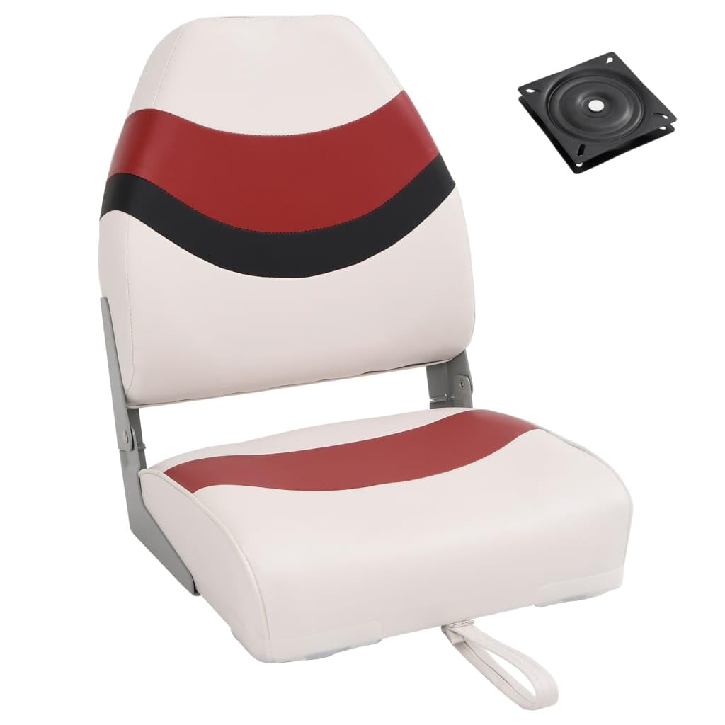 vidaXL Ensemble de sièges de bateau pliables lot de 2 dossier haut, chaise de bateau, siège de bateau capitaine, chaise de bateau pliable