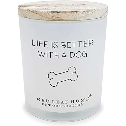 Red Leaf Home | Life is Better with A Dog, Jar Candle | Pet Collection, Large | Gift Idea | 15.5oz Cover
