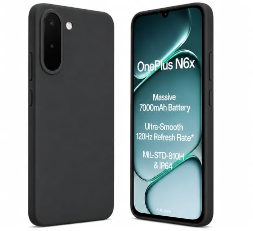 Image of FIRST MART Matte Silicone Back Cover for OnePlus N6x - Black