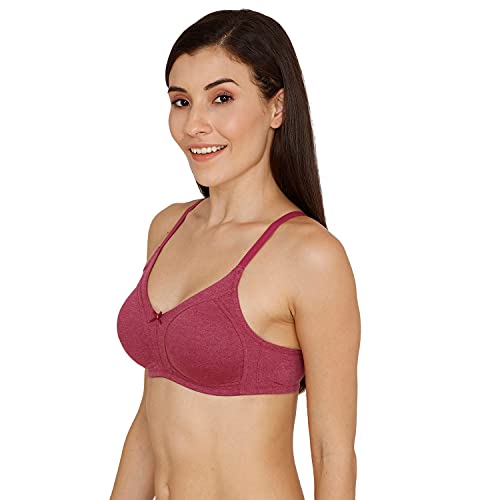 Image of Rosaline Essentials Double Layered Non Wired 3 /4th Coverage Bra - Raspberry Radiance