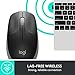 Logitech Wireless Mouse M190 - Full Size Ambidextrous Curve Design, 18-Month Battery with Power Saving Mode, Precise Cursor Control & Scrolling, Wide Scroll Wheel, Thumb Grips - Mid Grey