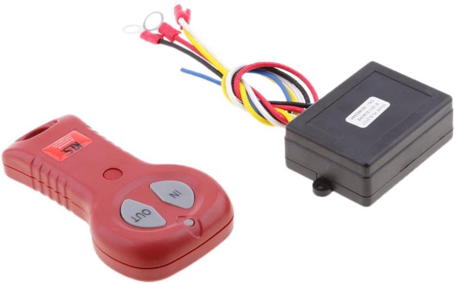Wireless Winch Remote Control Kit- Easy Control Within 98 Feet- for ATV, UTV, SUV - Red Receiver Switch Conversion Kit