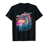 Dragon Vaporwave Abstract Design