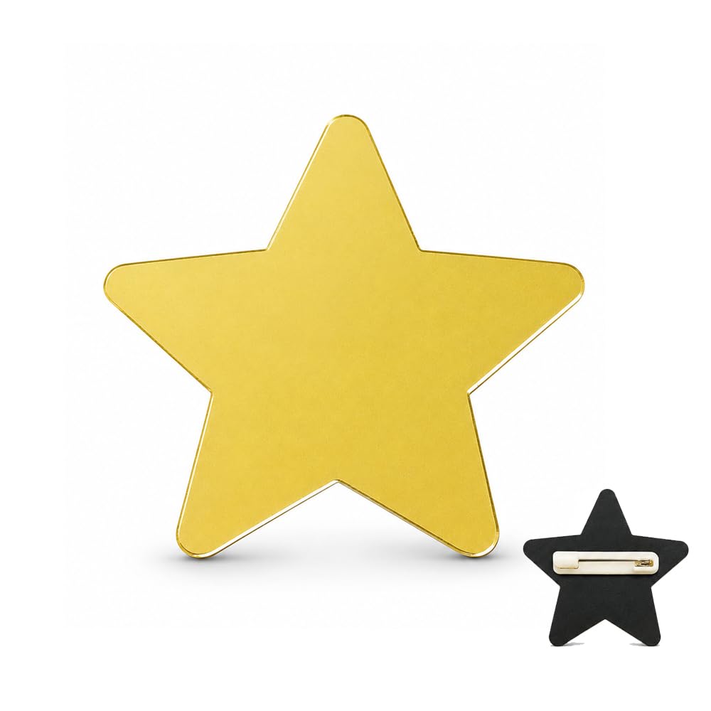 Shinning Star Badge with Pin to hang on fabrics Label Name plate for kids,adults,school,office and corporate-image-43