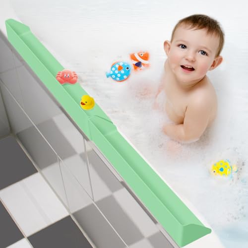 Splash Guard for Bathtub, 3.8" x 3.6" Silicone Bath Tub Splash Gu...