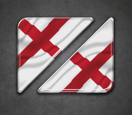 2 pegatinas para matrícula de esquina de San Jorge, de 55 mm, diseño de San Jorge