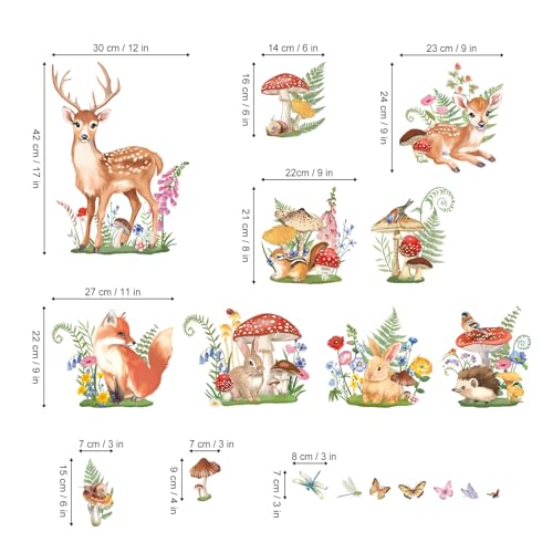 Vinilos Decorativos Animales Bosque 2 Planchas 11.8x35.4 in miniatura 5