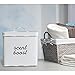 AuldHome Design Laundry Scent Booster Storage Container (White), Enamelware Canister Dispenser for Clothing Fragrance Beads