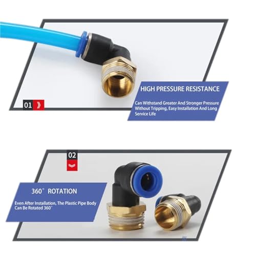 Conector neumático PL elimina pérdidas en manguera 4mm rosca 1/4 6