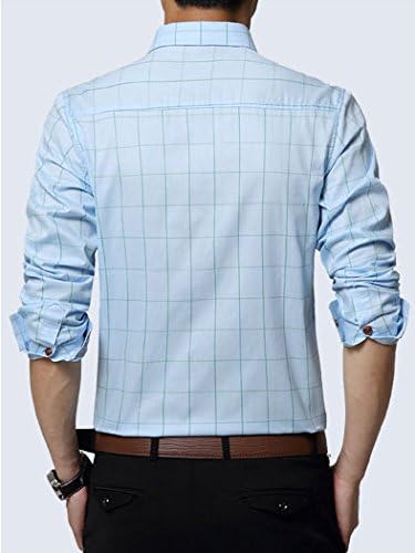 推奨 チェック ワイシャツ メンズ カジュアル 人気 かっこいい スレンダー お洒落 ボタンダウン 長袖 スリム Yシャツ Nail39 Wisp Mx