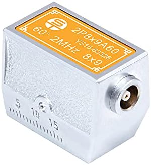 YUSHI Ultrasonic Flaw Detector Angle Beam Probes/Transducers 2 MHz Collection w/Dual crystal/elements for NDT testing (2P8x9A60)