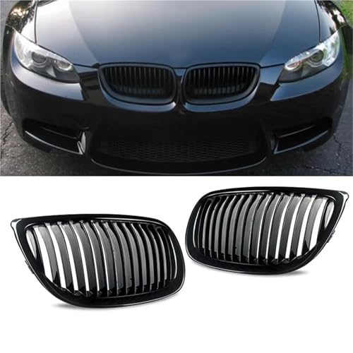Parrillas delanteras negras brillantes para E92 Coupé 2006-2010 2