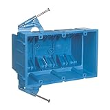 Carlon BH353A Switch/Outlet Box, New Work, 3 Gang 5.8 Inch by 3.8 Inch by 3.5 Inch, Blue