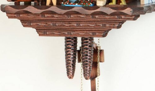 German Cuckoo Clock 1-Day-Movement Chalet-Style 13.00 Inch - Authentic Black Forest Cuckoo Clock By Hekas #TOP3