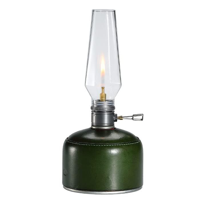 Lanterne à Gaz Campingmoon T-1 - Lampe Ambiance Chaleureuse Avec Boîtier Bois