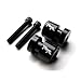 Krator® Black Honda "RR" Engraved Swingarm Spools Sliders - CBR 600 250 900 954 1000 "RR" RC51 and More! (2000-2011)