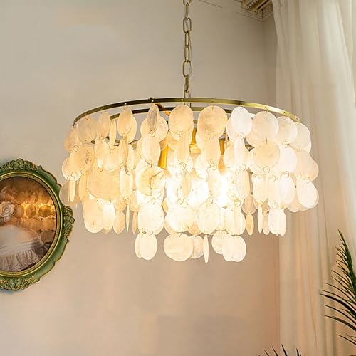Chandelier côtier Capiz pour sublimer un éclairage trop terne