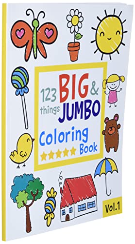 123 Things Big & Jumbo Coloring Book: 123 Coloring Pages!!, Easy, Large, Giant Simple Picture Coloring Books For Toddlers, Kids Ages 2-4, Early Learning, Preschool And Kindergarten #TOP2