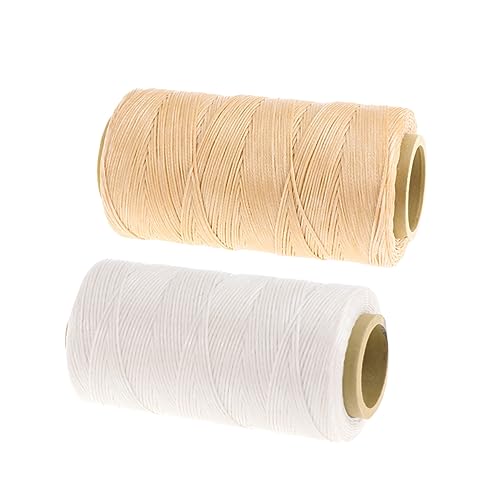 Hilo encerado plano para coser cuero blanco para manualidades miniatura 5