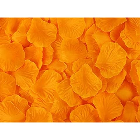 1000 Pieces Orange Rose Petals for Decoration Cover