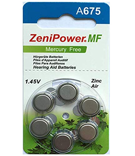 Zenipower Zinc-Air Hearing Aid Battery 675 High Power