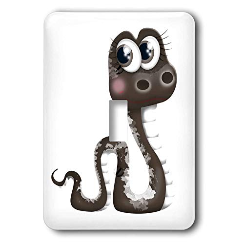 Interrupteur serpent marron et blanc 3dRose lsp_324584_1 robuste et lavable