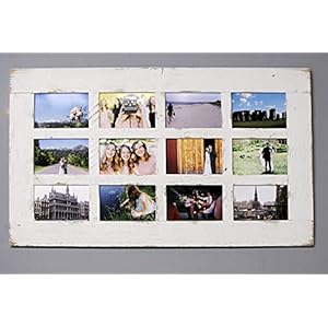 Window style multi frame 12 openings 4x6 display multiframe picture collage photo reclaimed barn wood decorative farmhouse decor rustic family gallery wedding living room in one distressed country  urban country home decor