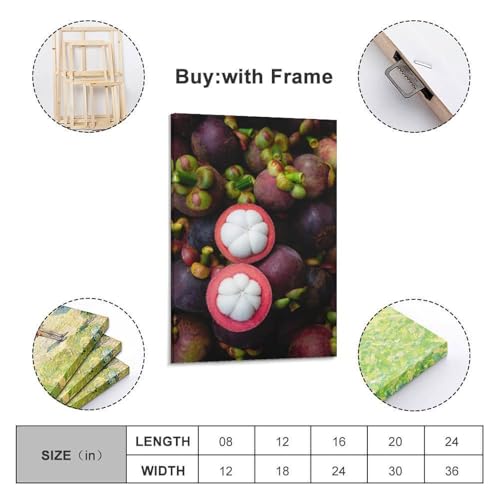 Poster suspendu mangoustan ZHOUKEG decoration murale moderne fruit