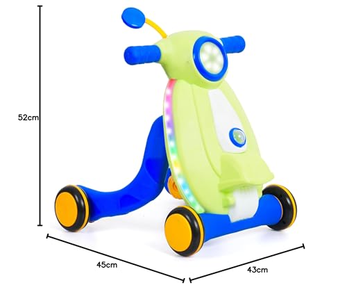 Image of Luusa Pro Kids Tiny Steps Baby Walker | Toddler Walker with Lights, Music, and Ball Game | 2-in-1 Interactive Activity Walker Reda | Proudly Made in India