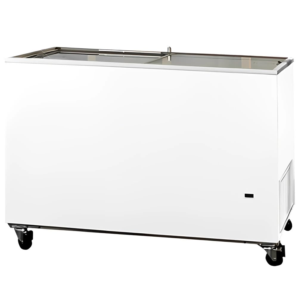 MBH – Congelador horizontal profesional con puerta de cristal 550 litros para hostelería. Arcón congelador industrial expositor puertas correderas - MADE IN EUROPE (1750 x 629 x 892 mm / 555 L)