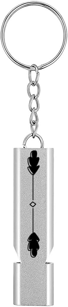 Premium Lifeguard Safety Emergency Loud Survival Whistles with Keychain High Pitch Double Tubes for Outdoor Camping Hiking Boating Hunting Fishing Kayak Kids Rescue Signaling(Cartoon Feather