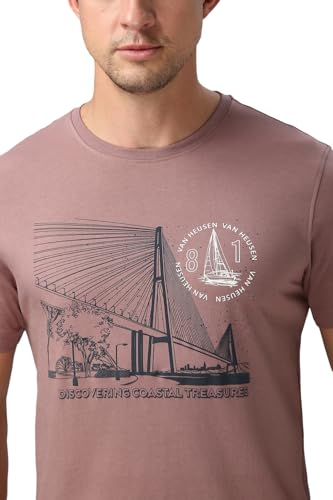 Image of Van Heusen Men's Athleisure Graphic T-Shirt - Comfortable Crew Neck| Soft Breathable Cotton Blend | Casual Wear Style | Summer Favorite | Style 60054