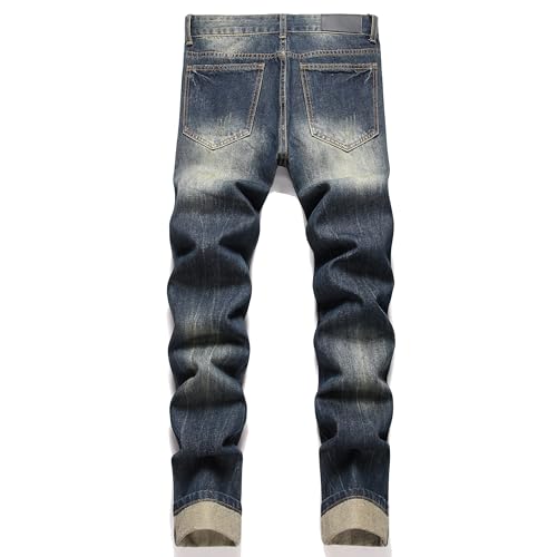 RXXKKK Men's Regular Fit Ripped Jean2
