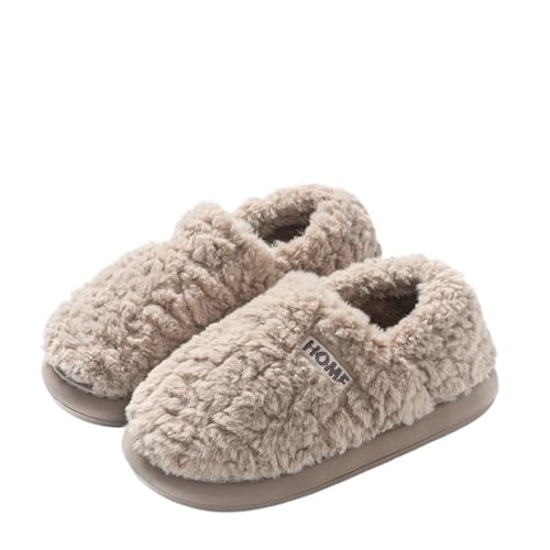 Chaussures en coton d'hiver avec sac talon pour un intérieur chaleureux