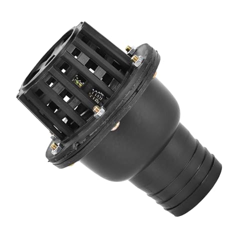 Válvula de Pie para Bomba de Agua PVC Negro, Válvula de Retención Plana Baja Presión 1.5 a 4 Pulgadas, Accesorio para Máquinas de Fluidos