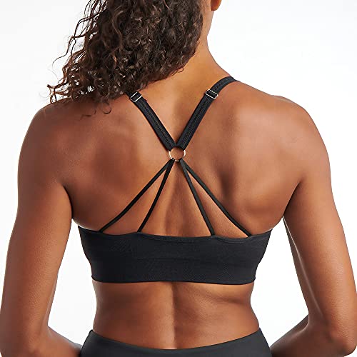 Puma Women's Seamless Sports Bra, Black/Metallic, Small #TOP2