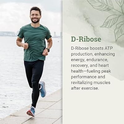 Earth Harmony D-Ribose Powder 5000mg - Great for Exercise Performance, Post-Workout, and Heart Health - Similar to D Ribose Capsules - 17.6 Oz