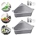 Outivity Lot de 2 paniers de rangement triangulaires pour évier de cuisine et salle de bain Gris