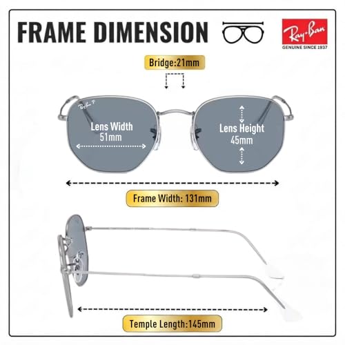 Image of Ray-Ban RB3548N HEXAGONAL FLAT LENSES Sunglasses w /Official Eyewear Kit