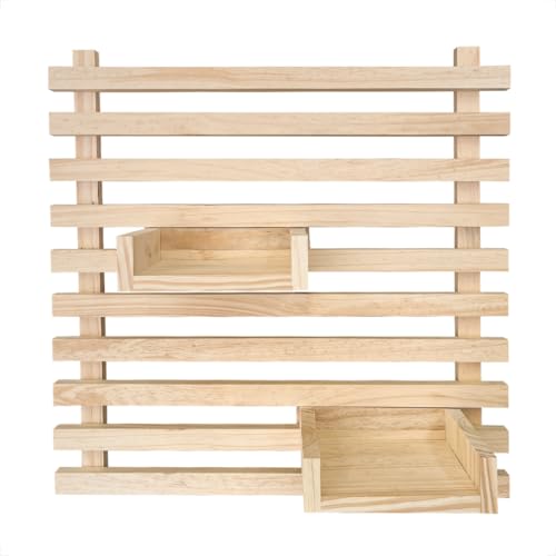 Painel de Madeira Floreira Modular Suporte Parede Suspenso Jardim Vertical Horta