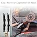Precision Toe Alignment Tool Kit - Professional Grade Wheel Alignment Plates for Cars, Trucks, SUVs | DIY Car Alignment System with Dual Tapes (Black)