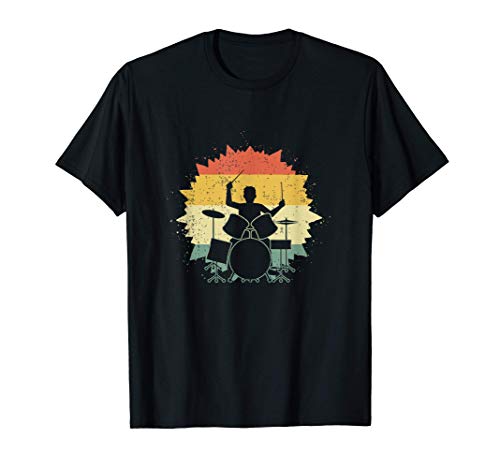 Drummer Retro Style Drum Player T-Shirt