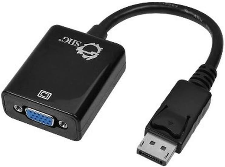 SIIG DisplayPort to VGA Adapter (CB-DP0082-S1),Black