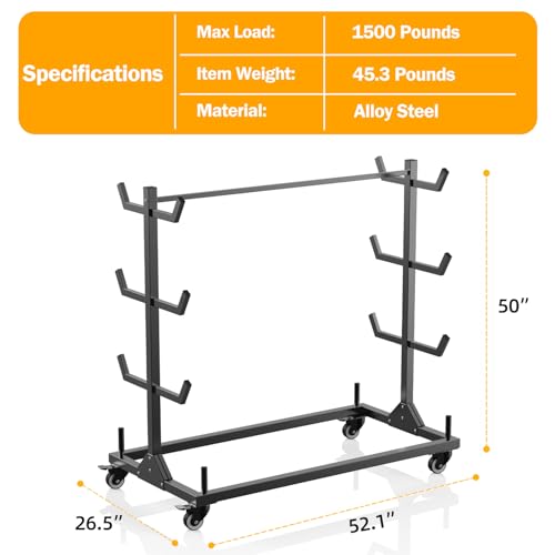 BUYYAH Mobile Conduit Lumber Rack, Pipe Storage Rack with 6 Casters by BUYYAH - Image 7