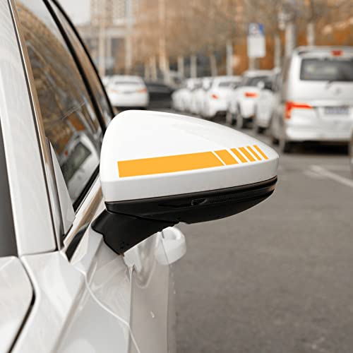 Singaro Car Rear View Mirror Stickers Decor Car Body Sticker Vinyl 4Pcs (Yellow) #TOP3