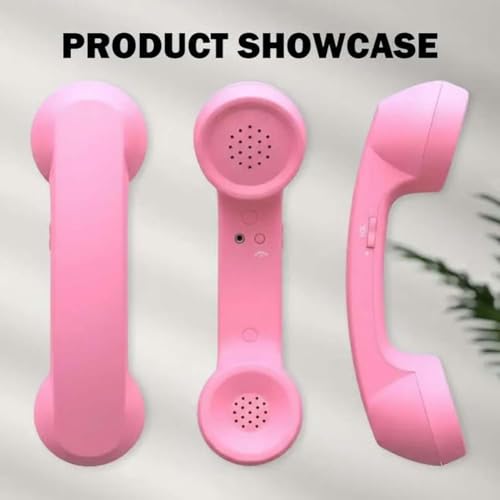 Combiné téléphonique rétro noir 3.5mm et Type C pour smartphone