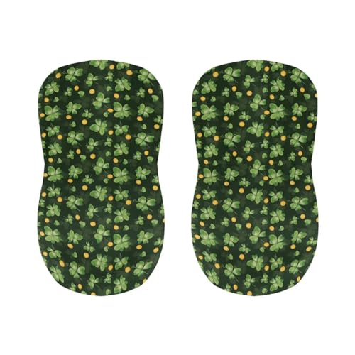 Image of Lucky Clover Bar Stools Set of 4 Height Counter Bar Stools for Slip Resistant Seat Covers Swivel Adjustable Stool Chair for Home Kitchen Island