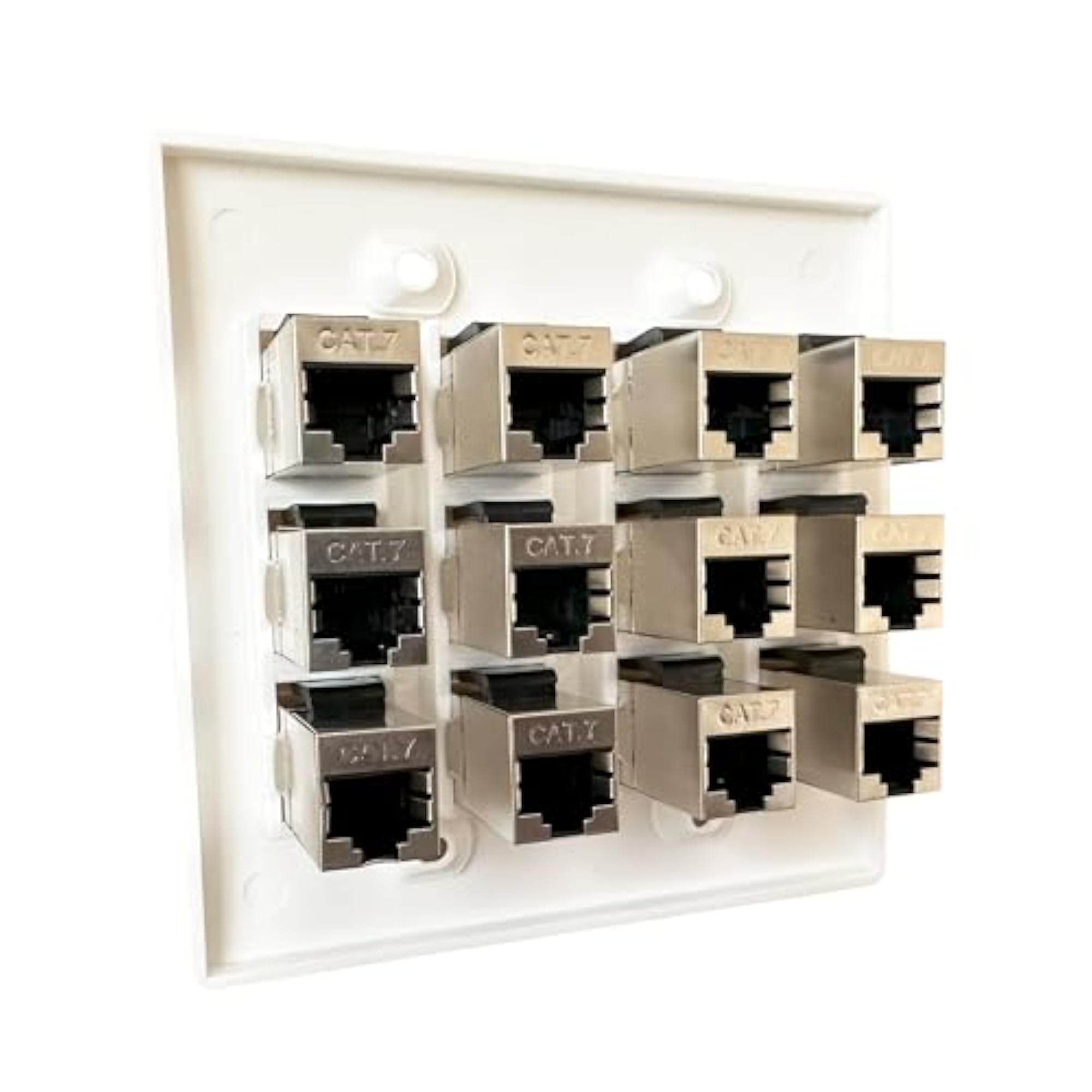 Cat7 RJ45 Ethernet Wall Plate, Female to Female